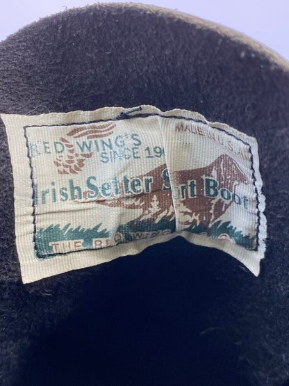 【中古品】【メンズ】 RED WING レッドウィング 四角犬タグ 90S プレーントゥ アイリッシュセッター ワークブーツ 8165 靴 164-251106-jt-06-min サイズ：US 9 D カラー：ブラック 万代Net店
