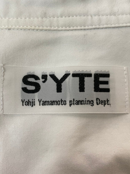 【中古品】【メンズ】 S'YTE サイト BROAD REGULAR COLLER LONG SHIRT UV-B59-080 ブロード レギュラーカラー ロングシャツ 長袖 トップス Yohji Yamamoto 140-251106-kk-87-min サイズ：3 カラー：ホワイト 万代Net店