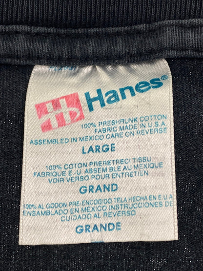 【中古品】【メンズ】 A BATHING APE アベイシングエイプ 初期HANESボディ 90S APE SHALL NEVER KILL APE Tシャツ トップス 146-251106-jt-29-min サイズ：L カラー：ブラック 色あせ 万代Net店