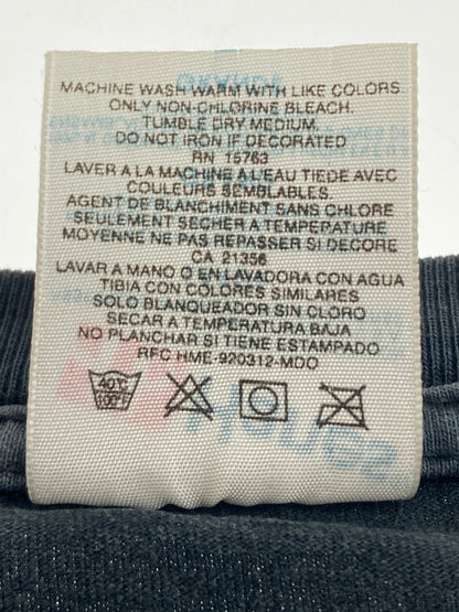 【中古品】【メンズ】 A BATHING APE アベイシングエイプ 初期HANESボディ 90S APE SHALL NEVER KILL APE Tシャツ トップス 146-251106-jt-29-min サイズ：L カラー：ブラック 色あせ 万代Net店