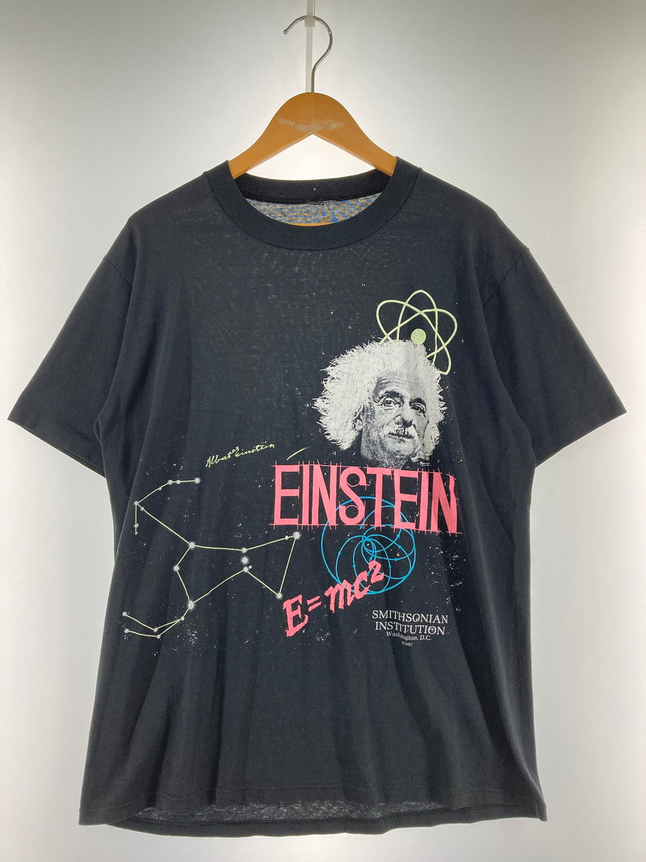 【中古品】【メンズ】 ALBERT EINSTEIN アルベルト・アインシュタイン 90S SMITHSONIAN INSTITUTION TEE スミソニアン インスティテューション Tシャツ トップス 146-251106-jt-24-min カラー：ブラック 万代Net店