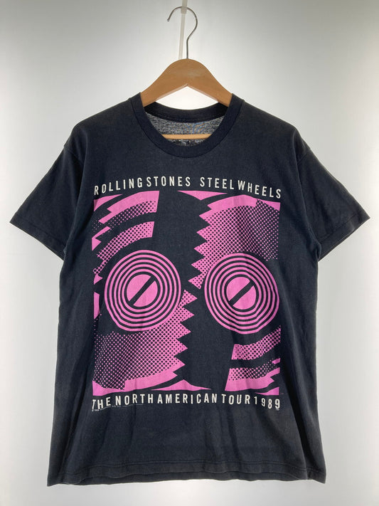 【中古品】【メンズ】 ROLLING STONES ローリングストーンズ NORTH AMERICAN TOUR 1989 ツアーTシャツ トップス 146-251106-jt-25-min カラー：ブラック 万代Net店