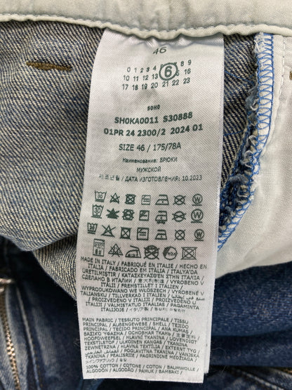 【中古品】【メンズ】 MM6 MAISON MARGIELA エムエム6メゾンマルジェラ SH0KA0011 SIDE ZIP DENIM PANTS サイドジップ デニムパンツ ボトムス 152-251101-AS-18-min サイズ：46 カラー：インディゴ 万代Net店