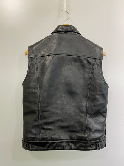 【中古品】【メンズ】 WESTRIDE ウエストライド GOAT SKIN DEAN VEST ゴートスキンディーンベスト 145-251102-zi-08-min サイズ：40 カラー：ブラック 万代Net店