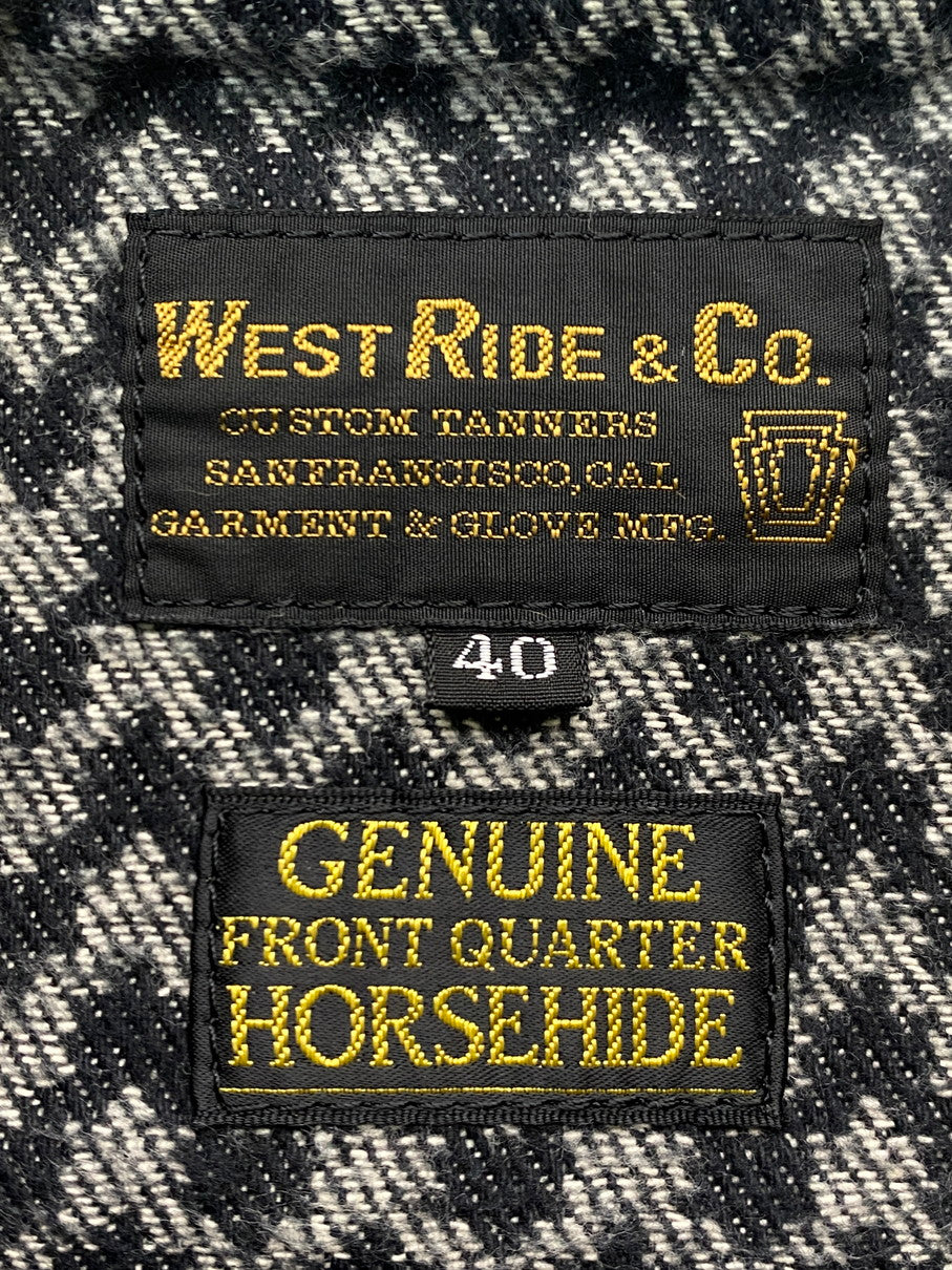 【中古品】【メンズ】 WESTRIDE ウエストライド GOAT SKIN DEAN VEST ゴートスキンディーンベスト 145-251102-zi-08-min サイズ：40 カラー：ブラック 万代Net店