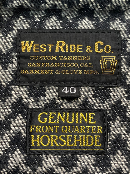 【中古品】【メンズ】 WESTRIDE ウエストライド GOAT SKIN DEAN VEST ゴートスキンディーンベスト 145-251102-zi-08-min サイズ：40 カラー：ブラック 万代Net店