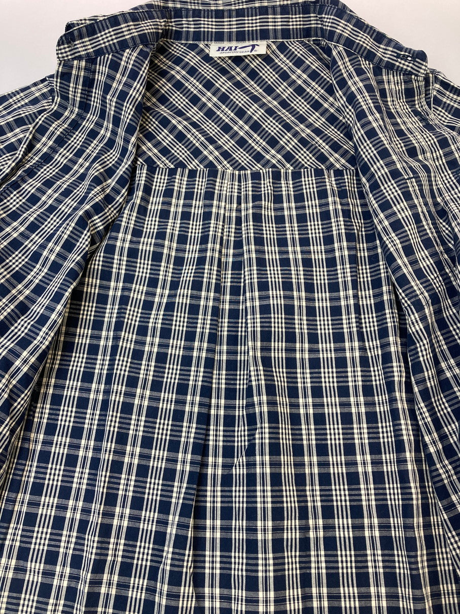 【中古品】【メンズ】 HAI SPORTING GEAR ハイスポーティングギア CHECK SHIRT チェックシャツ トップス 140-251102-zi-35-min サイズ：M カラー：ブルー系 万代Net店