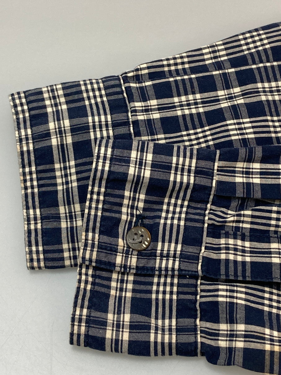 【中古品】【メンズ】 HAI SPORTING GEAR ハイスポーティングギア CHECK SHIRT チェックシャツ トップス 140-251102-zi-35-min サイズ：M カラー：ブルー系 万代Net店