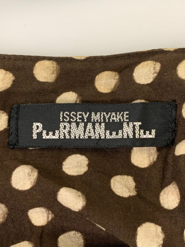 【中古品】【レディース】 ISSEY MIYAKE イッセイミヤケ PE51-FD179 DOT SILK JACKET ドット シルク ジャケット ライトアウター 170-251101-AS-48-min サイズ：M カラー：ブラウン 万代Net店