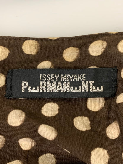 【中古品】【レディース】 ISSEY MIYAKE イッセイミヤケ PE51-FD179 DOT SILK JACKET ドット シルク ジャケット ライトアウター 170-251101-AS-48-min サイズ：M カラー：ブラウン 万代Net店