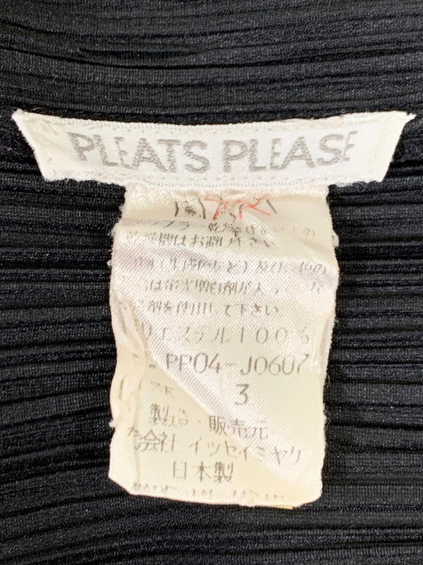 【中古品】【レディース】 PLEATS PLEASE ISSEY MIYAKE プリーツプリーズイッセイミヤケ PP04-J0607 PLEATS CARDIGAN プリーツ カーディガン 170-251101-AS-47-min サイズ：3 カラー：ブラック 万代Net店