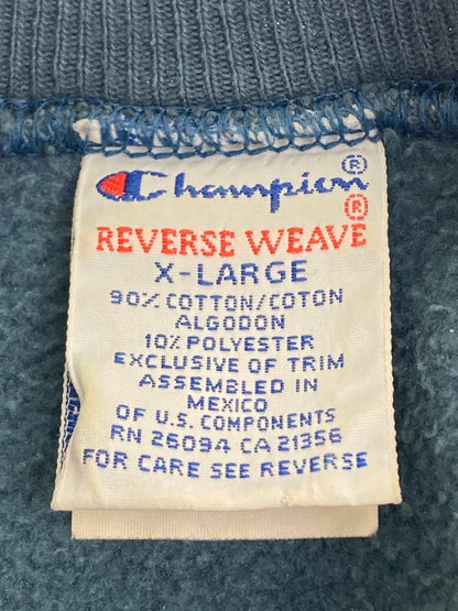 【中古品】【メンズ】 Champion チャンピオン 90S REVERSE WEAVE SWEATSHIRT ICEBLUE スウェット トレーナー リバースウィーブ 146-251101-AS-14-min サイズ：XL カラー：ブルー 万代Net店