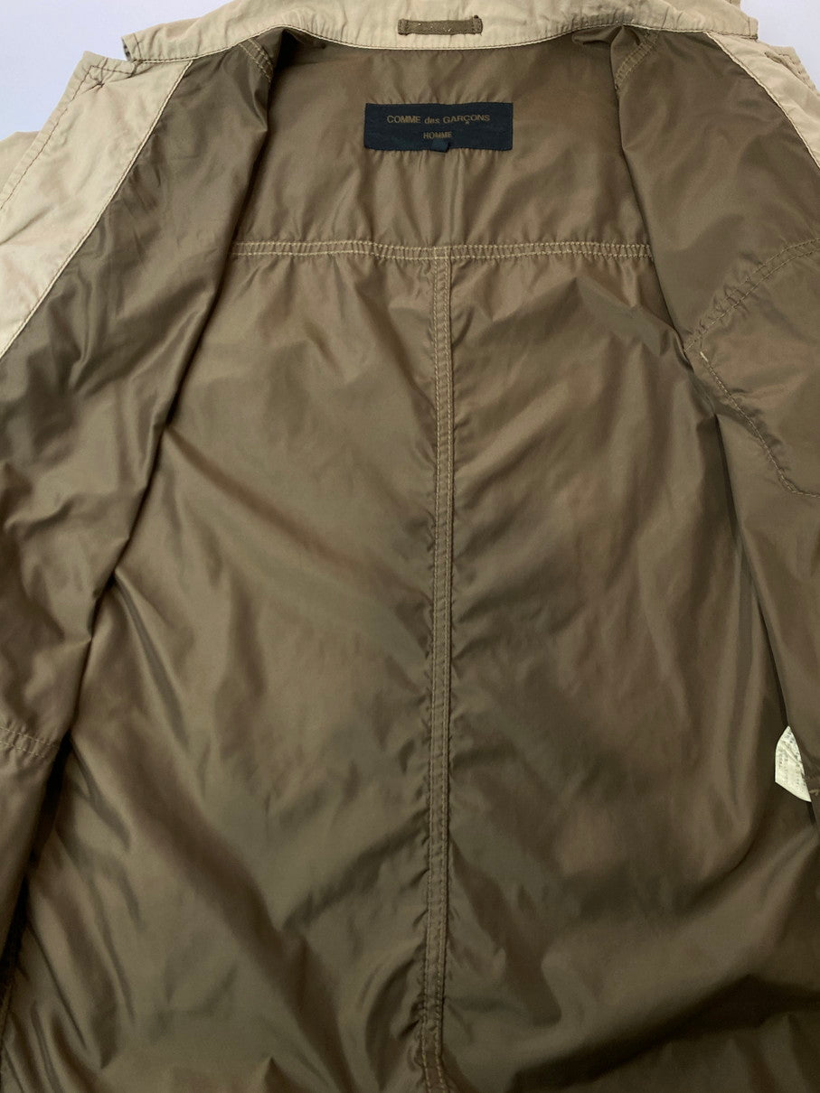 【中古品】【メンズ】 COMME des GARCONS HOMME コムデギャルソンオム PUCKERING COTTON COVERALL HG-J038 AD2010 パッカリング コットン カバーオール ライトアウター ジャケット 140-251106-kk-01-min サイズ：XS カラー：ベージュ 万代Net店