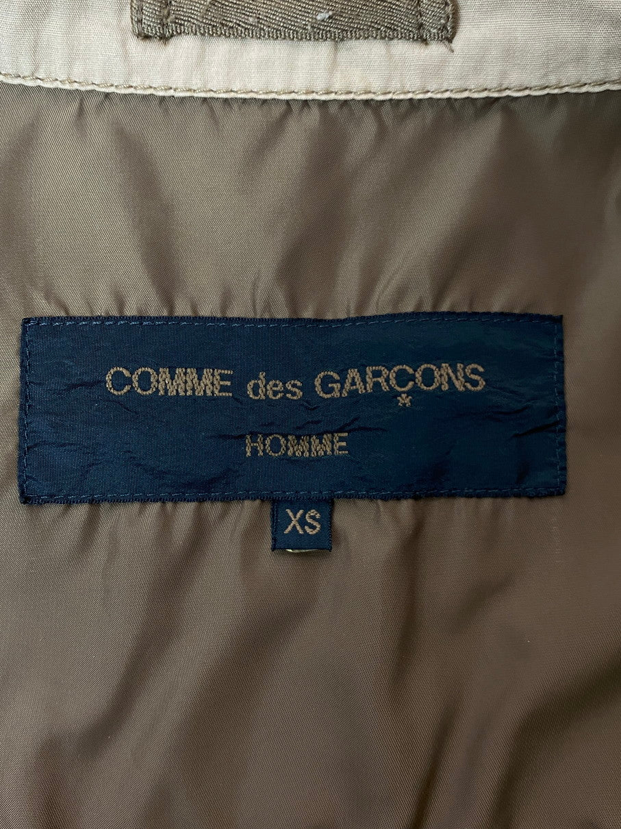 【中古品】【メンズ】 COMME des GARCONS HOMME コムデギャルソンオム PUCKERING COTTON COVERALL HG-J038 AD2010 パッカリング コットン カバーオール ライトアウター ジャケット 140-251106-kk-01-min サイズ：XS カラー：ベージュ 万代Net店