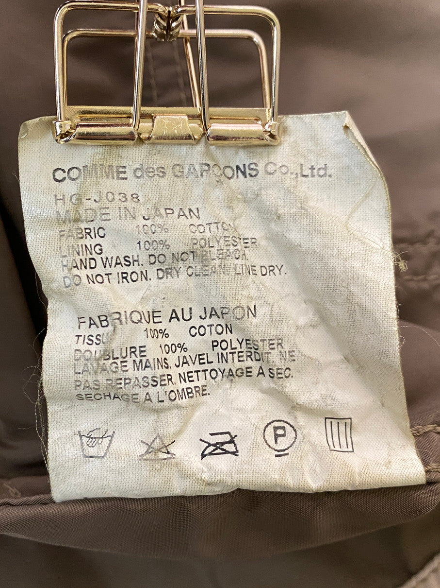 【中古品】【メンズ】 COMME des GARCONS HOMME コムデギャルソンオム PUCKERING COTTON COVERALL HG-J038 AD2010 パッカリング コットン カバーオール ライトアウター ジャケット 140-251106-kk-01-min サイズ：XS カラー：ベージュ 万代Net店