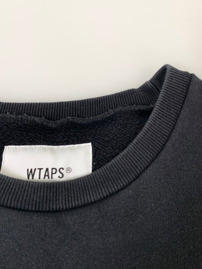 【中古品】【メンズ】 WTAPS ダブルタップス 192ATNHD-CSM02S xNEIGHBORHOOD 19AW RIPPER CREW NECK SWEATSHIRT クルーネック スウェットシャツ トレーナー 142-251101-AS-36-min サイズ：03 カラー：ブラック 万代Net店