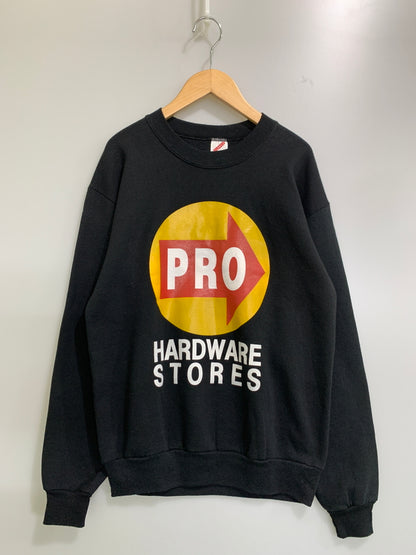 【中古品】【メンズ】 JERZEES ジャージーズ PRO HARDWARE STORES SWEATSHIRT スウェットシャツ トレーナー 146-260718-AS-9-min サイズ：M カラー：ブラック 万代Net店