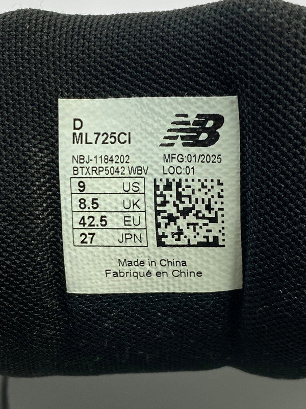 【中古美品】【メンズ】 NEW BALANCE ニューバランス ML725CI 靴 シューズ スニーカー 163-251108-AS-16-min サイズ：27cm カラー：ホワイト/グレー 万代Net店