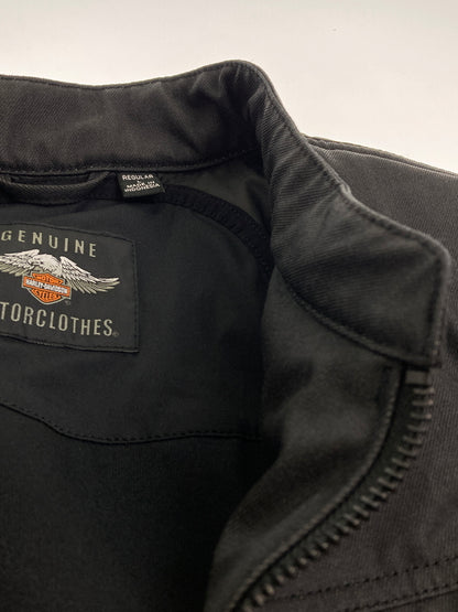 【中古品】【メンズ】 HARLEY DAVIDSON ハーレーダビッドソン MOTORCYCLE JACKET モーターサイクルジャケット アウター 145-251101-AS-15-min サイズ：L カラー：ブラック 万代Net店