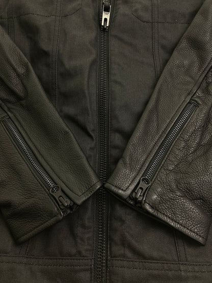 【中古品】【メンズ】 HARLEY DAVIDSON ハーレーダビッドソン MOTORCYCLE JACKET モーターサイクルジャケット アウター 145-251101-AS-15-min サイズ：L カラー：ブラック 万代Net店