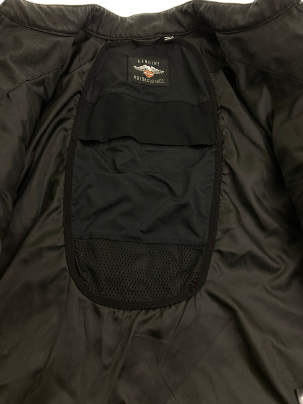 【中古品】【メンズ】 HARLEY DAVIDSON ハーレーダビッドソン MOTORCYCLE JACKET モーターサイクルジャケット アウター 145-251101-AS-15-min サイズ：L カラー：ブラック 万代Net店