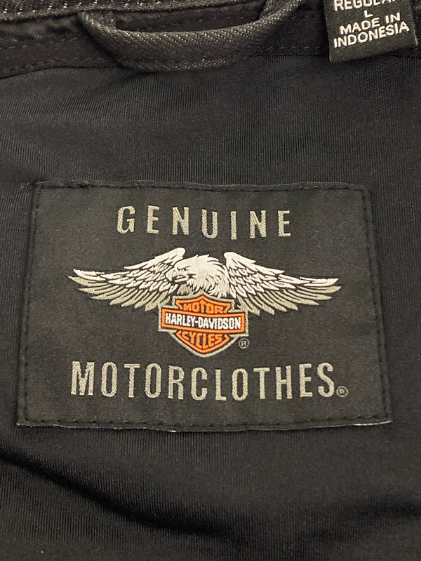 【中古品】【メンズ】 HARLEY DAVIDSON ハーレーダビッドソン MOTORCYCLE JACKET モーターサイクルジャケット アウター 145-251101-AS-15-min サイズ：L カラー：ブラック 万代Net店
