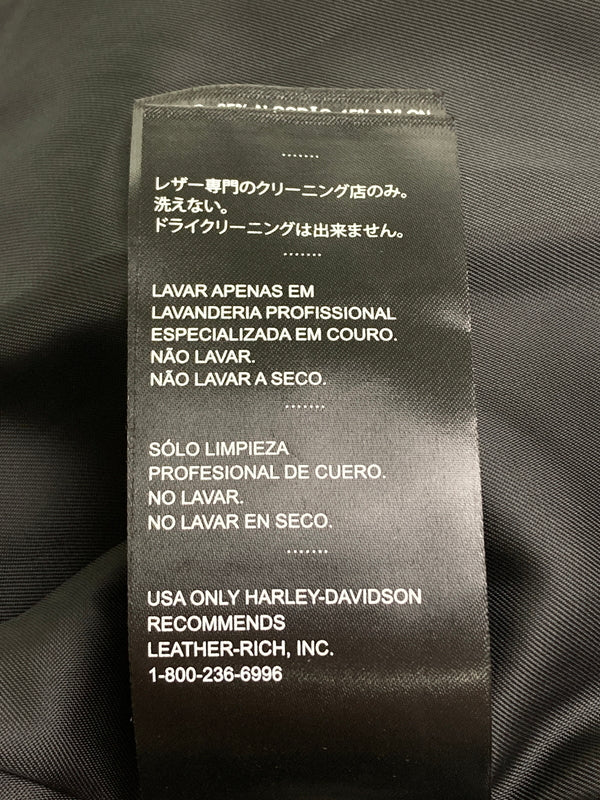 【中古品】【メンズ】 HARLEY DAVIDSON ハーレーダビッドソン MOTORCYCLE JACKET モーターサイクルジャケット アウター 145-251101-AS-15-min サイズ：L カラー：ブラック 万代Net店