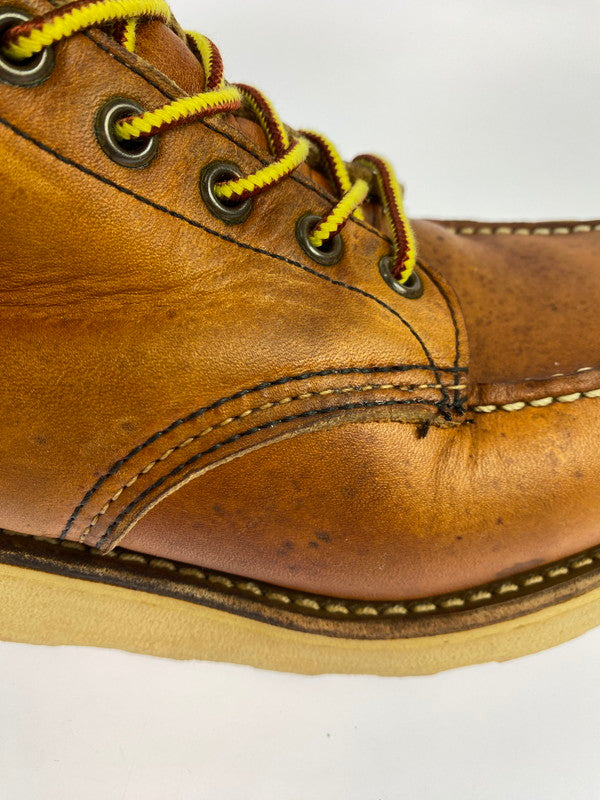 【中古品】【メンズ】 RED WING レッドウィング 875 6-INCH CLASSIC MOC TOE BOOTS IRISH SETTER 6インチ クラシックモックトゥー ブーツ アイリッシュセッター 犬刻印 革靴 164-251113-kk-22-min サイズ：7 1/2 E カラー：オロレガシー 万代Net店