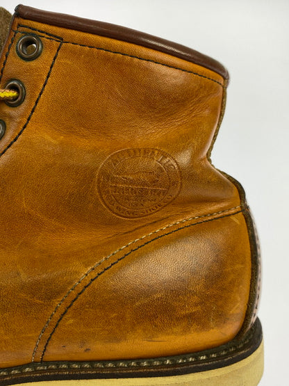 【中古品】【メンズ】 RED WING レッドウィング 875 6-INCH CLASSIC MOC TOE BOOTS IRISH SETTER 6インチ クラシックモックトゥー ブーツ アイリッシュセッター 犬刻印 革靴 164-251113-kk-23-min サイズ：8 1/2 D カラー：オロレガシー 万代Net店