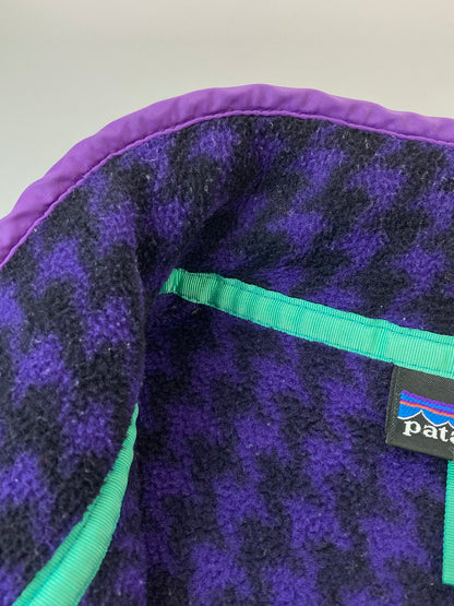 【中古品】【メンズ】 patagonia パタゴニア 千鳥格子 SNAP-T スナップティー トップス 144-251102-zi-30-min サイズ：S カラー：パープル系 万代Net店