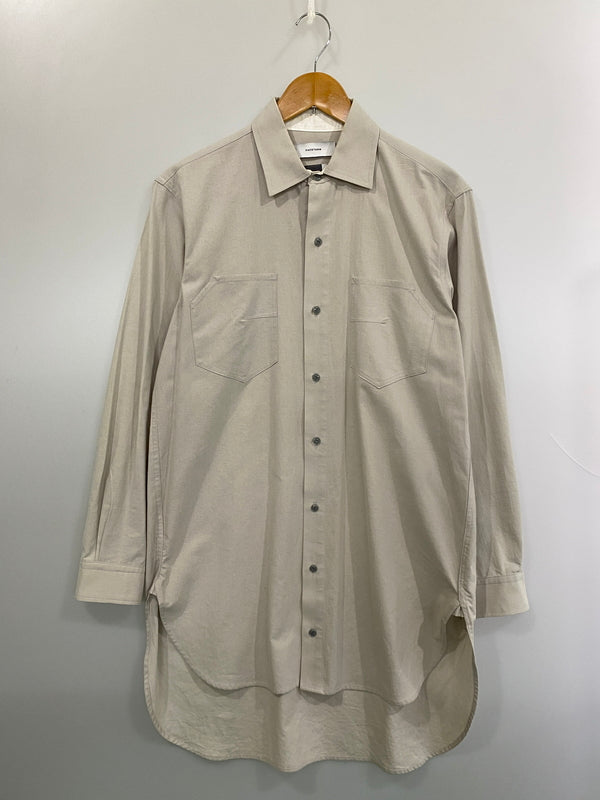 【中古品】【メンズ】 FACETASM ファセッタズム BASIC LONG SHIRT ベーシック ロング シャツ BQ-SH-M04 長袖 ロングスリーブ 140-260804-hu-16-min サイズ：00 カラー：ライトグレー系 万代Net店