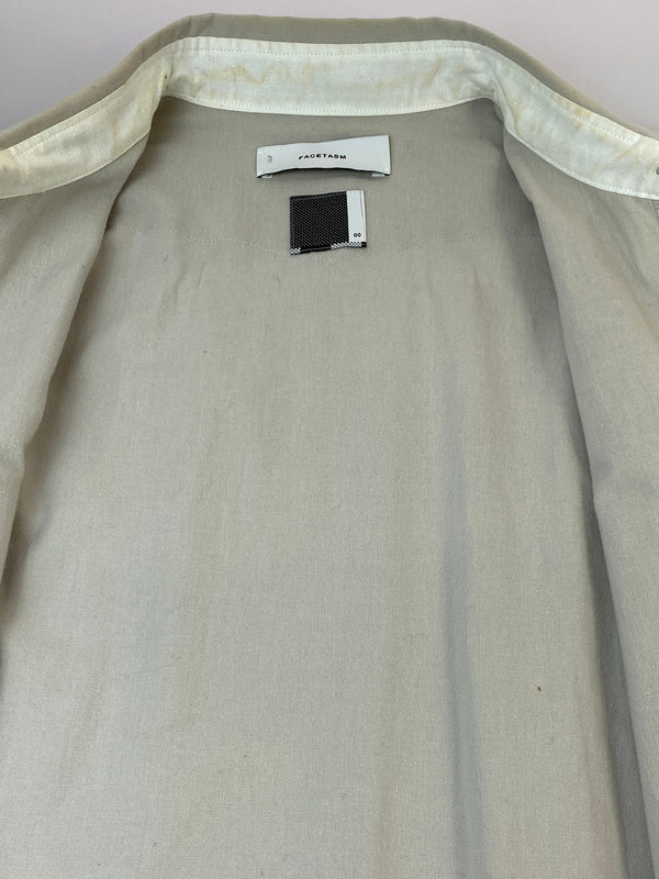 【中古品】【メンズ】 FACETASM ファセッタズム BASIC LONG SHIRT ベーシック ロング シャツ BQ-SH-M04 長袖 ロングスリーブ 140-260804-hu-16-min サイズ：00 カラー：ライトグレー系 万代Net店