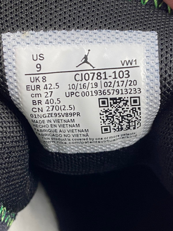 【未使用品】【メンズ】 NIKE ナイキ CJ0781-103 JORDAN WESTBROOK ONE TAKE PF WHITE WHITE-BLACK-RAGE GREEN 靴 シューズ スニーカー 160-251108-AS-6-min サイズ：27cm カラー：グリーン/ブラック 万代Net店