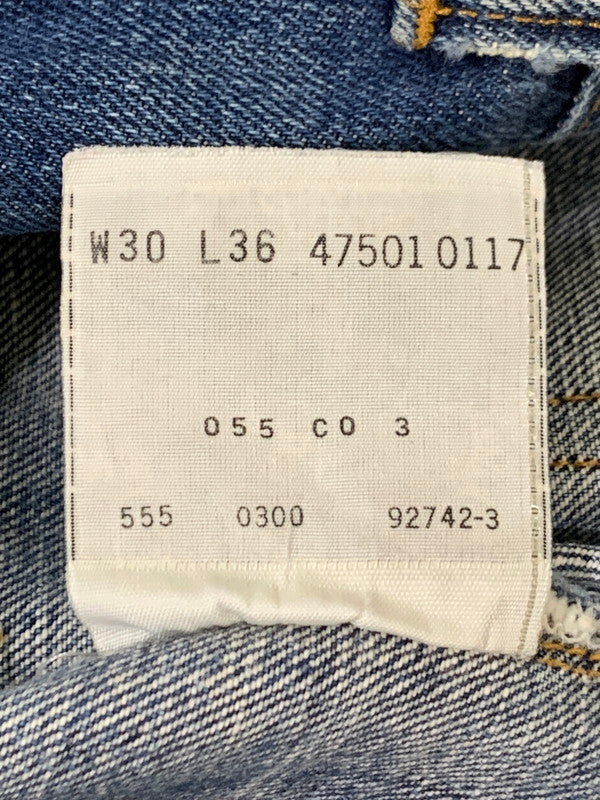 【中古品】【メンズ】 Levi's リーバイス 47501-0117 00年3月製造 555刻印 米国製 LOT501XX 復刻 DENIM PANTS デニムパンツ ボトムス 157-251101-AS-35-min サイズ：W30×L36 カラー：インディゴ 万代Net店