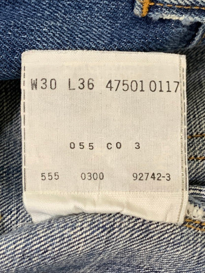 【中古品】【メンズ】 Levi's リーバイス 47501-0117 00年3月製造 555刻印 米国製 LOT501XX 復刻 DENIM PANTS デニムパンツ ボトムス 157-251101-AS-35-min サイズ：W30×L36 カラー：インディゴ 万代Net店