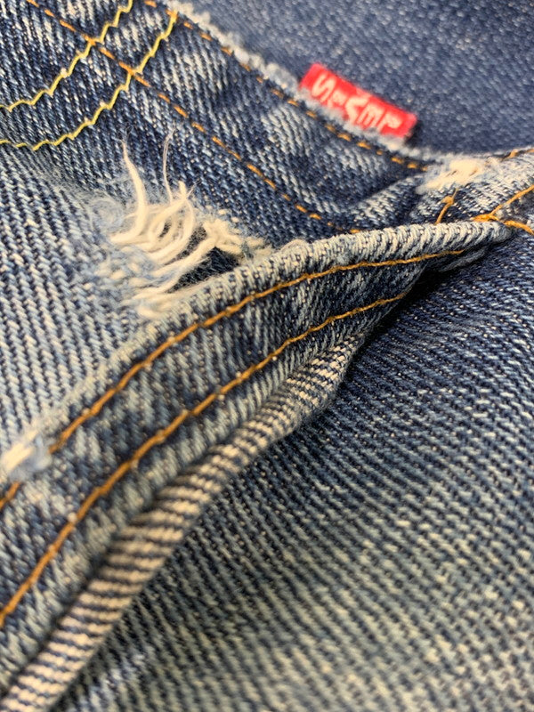 【中古品】【メンズ】 Levi's リーバイス 47501-0117 00年3月製造 555刻印 米国製 LOT501XX 復刻 DENIM PANTS デニムパンツ ボトムス 157-251101-AS-35-min サイズ：W30×L36 カラー：インディゴ 万代Net店