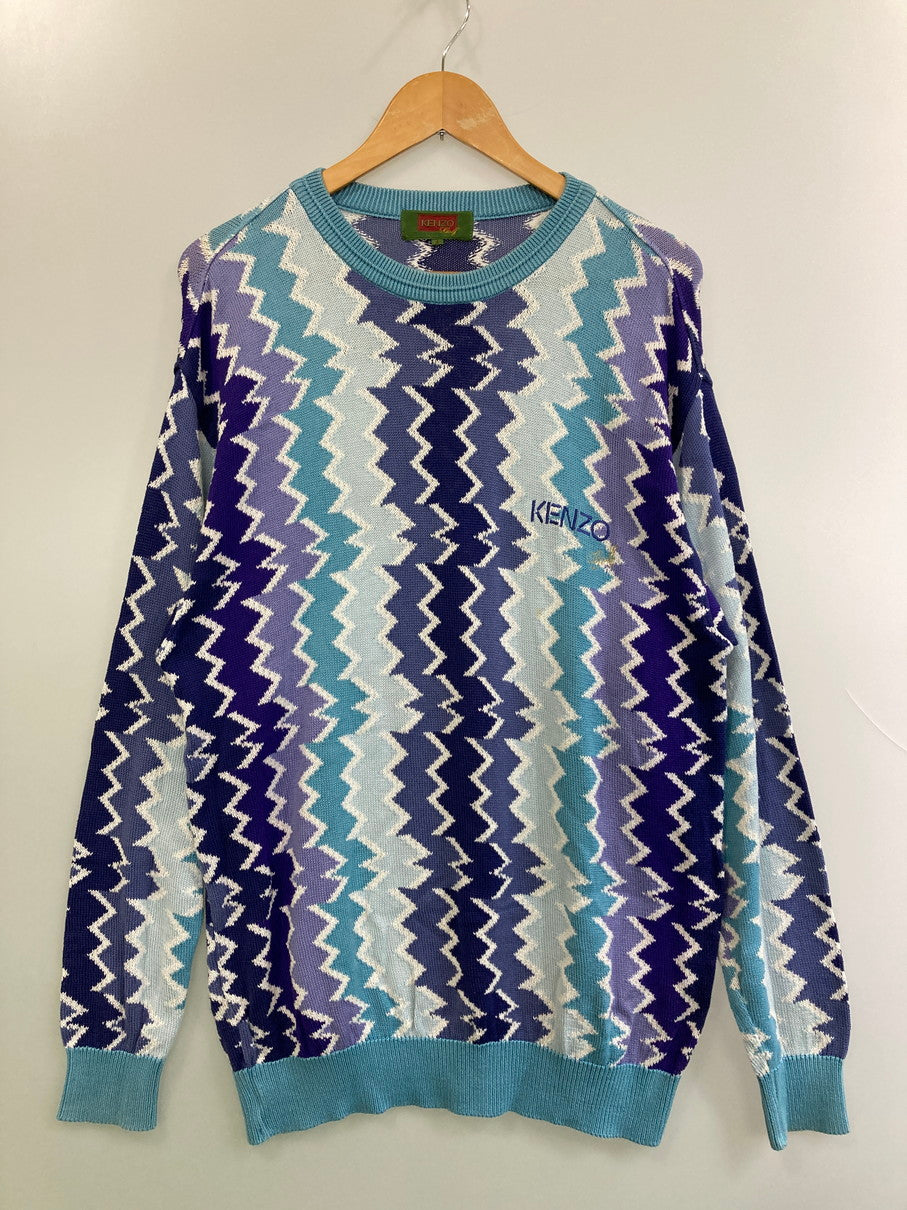 【中古品】【メンズ】 KENZO GOLF ケンゾーゴルフ 80～90S SWEATER PATTERN セーター トップス 146-251102-zi-43-min サイズ：4 万代Net店