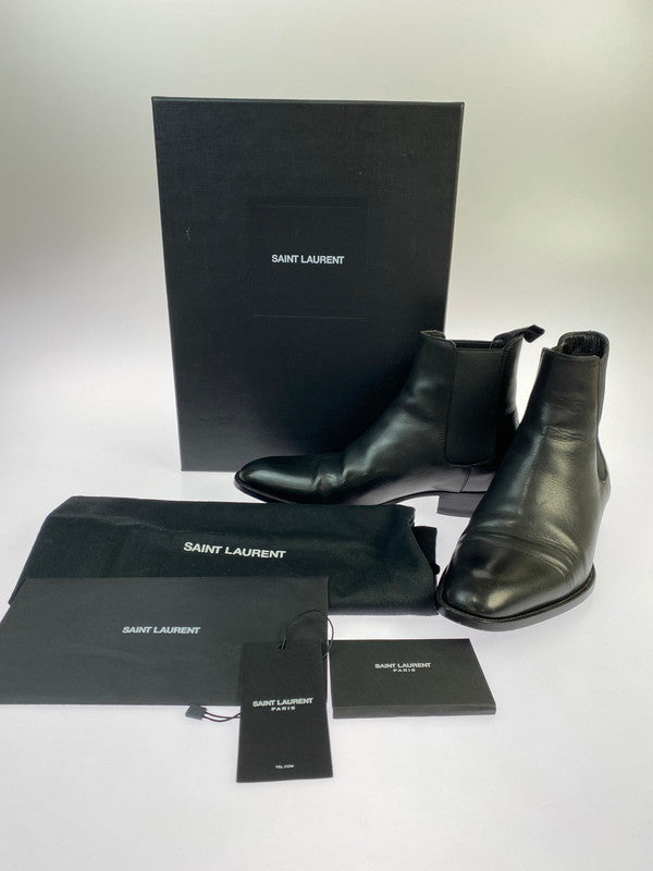 【中古品】【メンズ】 SAINT LAURENT サンローラン クラシック エディ30 チェルシーブーツ 443208-AQS00-1000 革靴 サイドゴアブーツ 183-251113-kk-20-min サイズ：39 カラー：BLACK 万代Net店