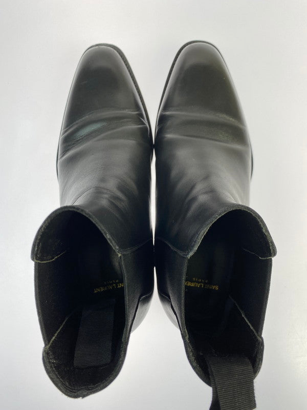 【中古品】【メンズ】 SAINT LAURENT サンローラン クラシック エディ30 チェルシーブーツ 443208-AQS00-1000 革靴 サイドゴアブーツ 183-251113-kk-20-min サイズ：39 カラー：BLACK 万代Net店