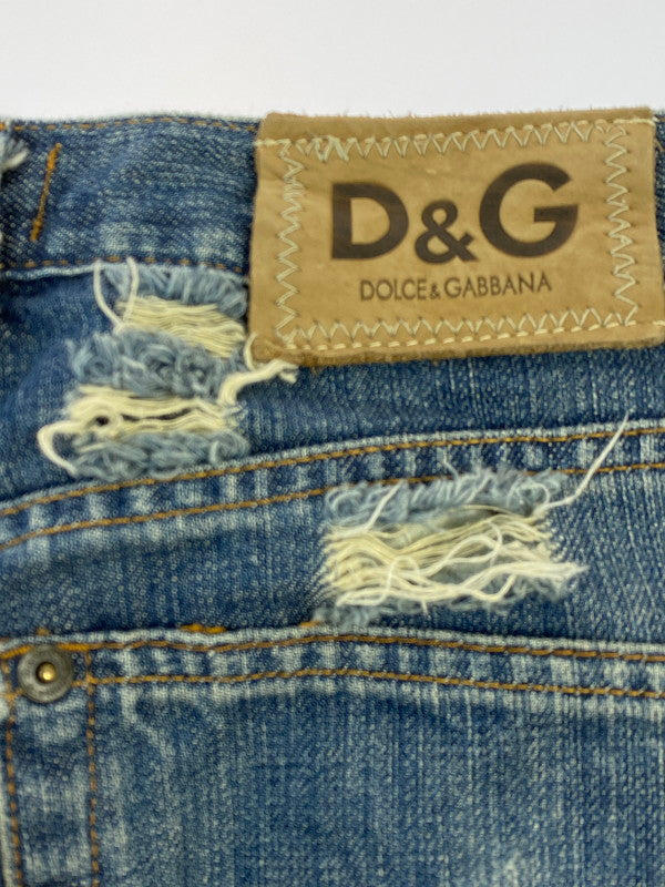 【中古品】【メンズ】 DOLCE&GABBANA ドルチェアンドガッバーナ DAMAGE DENIM PANT ダメージ デニムパンツ ボトムス 152-251118-AS-10-min カラー：インディゴ 万代Net店