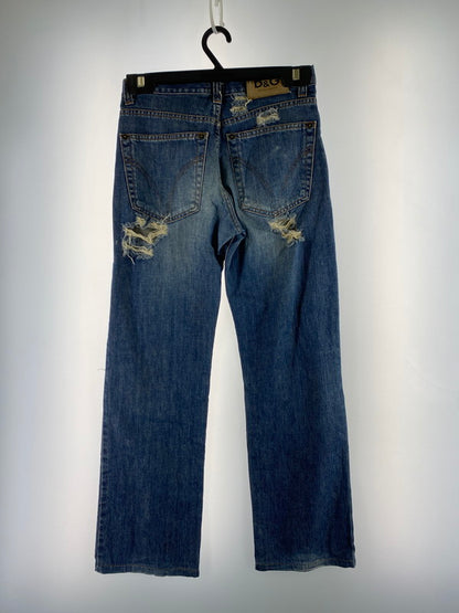 【中古品】【メンズ】 DOLCE&GABBANA ドルチェアンドガッバーナ DAMAGE DENIM PANT ダメージ デニムパンツ ボトムス 152-251118-AS-10-min カラー：インディゴ 万代Net店