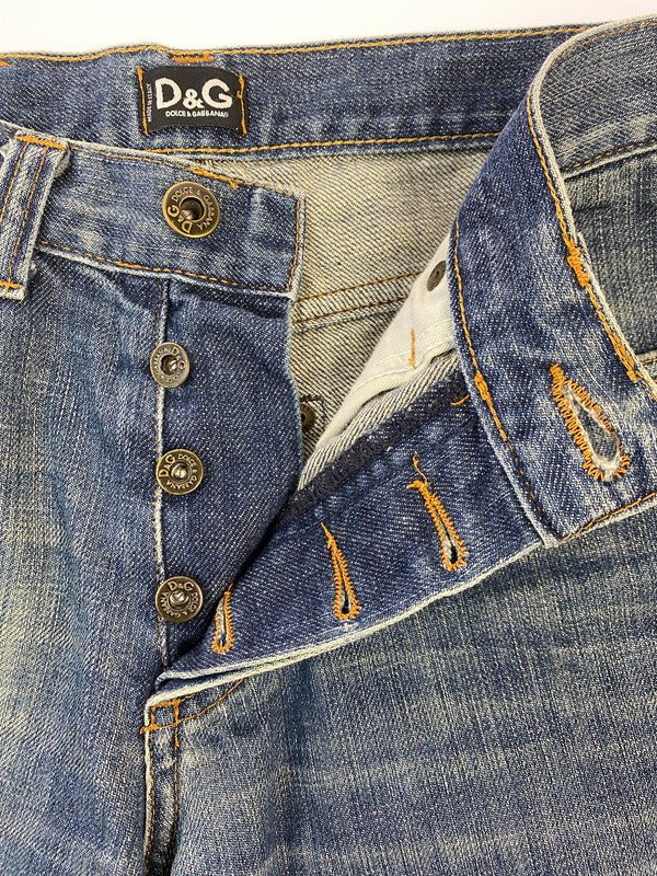 【中古品】【メンズ】 DOLCE&GABBANA ドルチェアンドガッバーナ DAMAGE DENIM PANT ダメージ デニムパンツ ボトムス 152-251118-AS-10-min カラー：インディゴ 万代Net店
