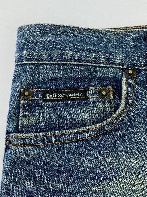 【中古品】【メンズ】 DOLCE&GABBANA ドルチェアンドガッバーナ DAMAGE DENIM PANT ダメージ デニムパンツ ボトムス 152-251118-AS-10-min カラー：インディゴ 万代Net店