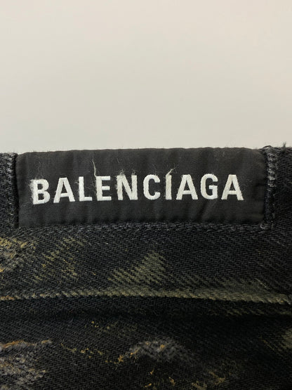 【中古品】【メンズ】 BALENCIAGA バレンシアガ SUPER DESTROYED BAGGY TD66 745248 TBP47 1363 スーパーデストロイ加工 バギーデニムパンツ ボトムス 152-251106-kk-20-min サイズ：XS カラー：ブラック 万代Net店