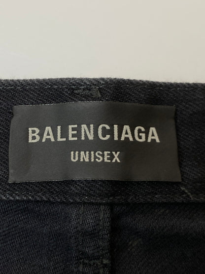 【中古品】【メンズ】 BALENCIAGA バレンシアガ SUPER DESTROYED BAGGY TD66 745248 TBP47 1363 スーパーデストロイ加工 バギーデニムパンツ ボトムス 152-251106-kk-20-min サイズ：XS カラー：ブラック 万代Net店