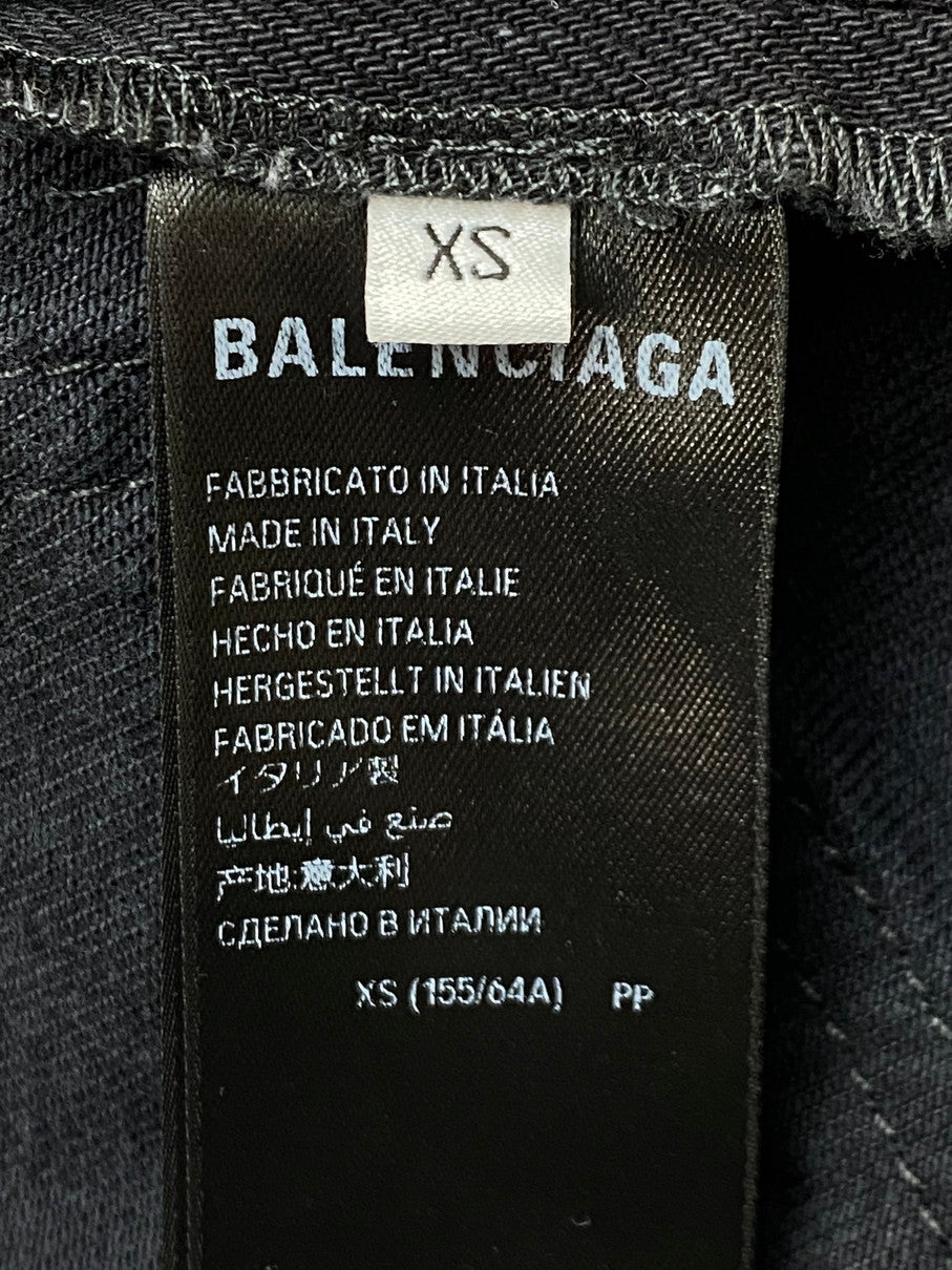 【中古品】【メンズ】 BALENCIAGA バレンシアガ SUPER DESTROYED BAGGY TD66 745248 TBP47 1363 スーパーデストロイ加工 バギーデニムパンツ ボトムス 152-251106-kk-20-min サイズ：XS カラー：ブラック 万代Net店