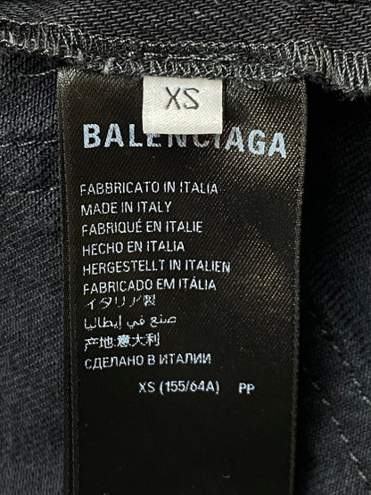 【中古品】【メンズ】 BALENCIAGA バレンシアガ SUPER DESTROYED BAGGY TD66 745248 TBP47 1363 スーパーデストロイ加工 バギーデニムパンツ ボトムス 152-251106-kk-20-min サイズ：XS カラー：ブラック 万代Net店