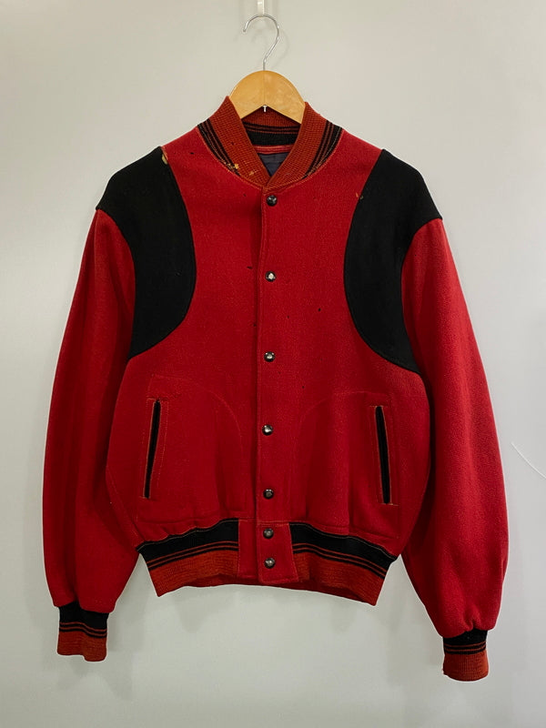 【現状渡し品】【メンズ】 EMPIRE エンパイア 50S STADIUM JACKET 50年代 スタジアム ジャケット ヴィンテージ スタジャン アウター 146-260922-hu-23-min サイズ：タグ破損により不明 カラー：レッド 万代Net店