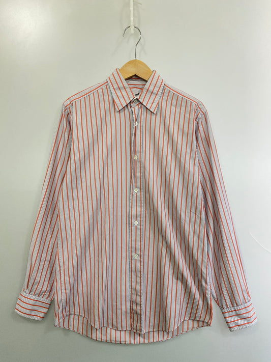 【現状渡し品】【メンズ】 HERMES エルメス 70-80S STRIPE L S SHIRT ストライプシャツ トップス 141-251102-zi-09-min サイズ：38 万代Net店