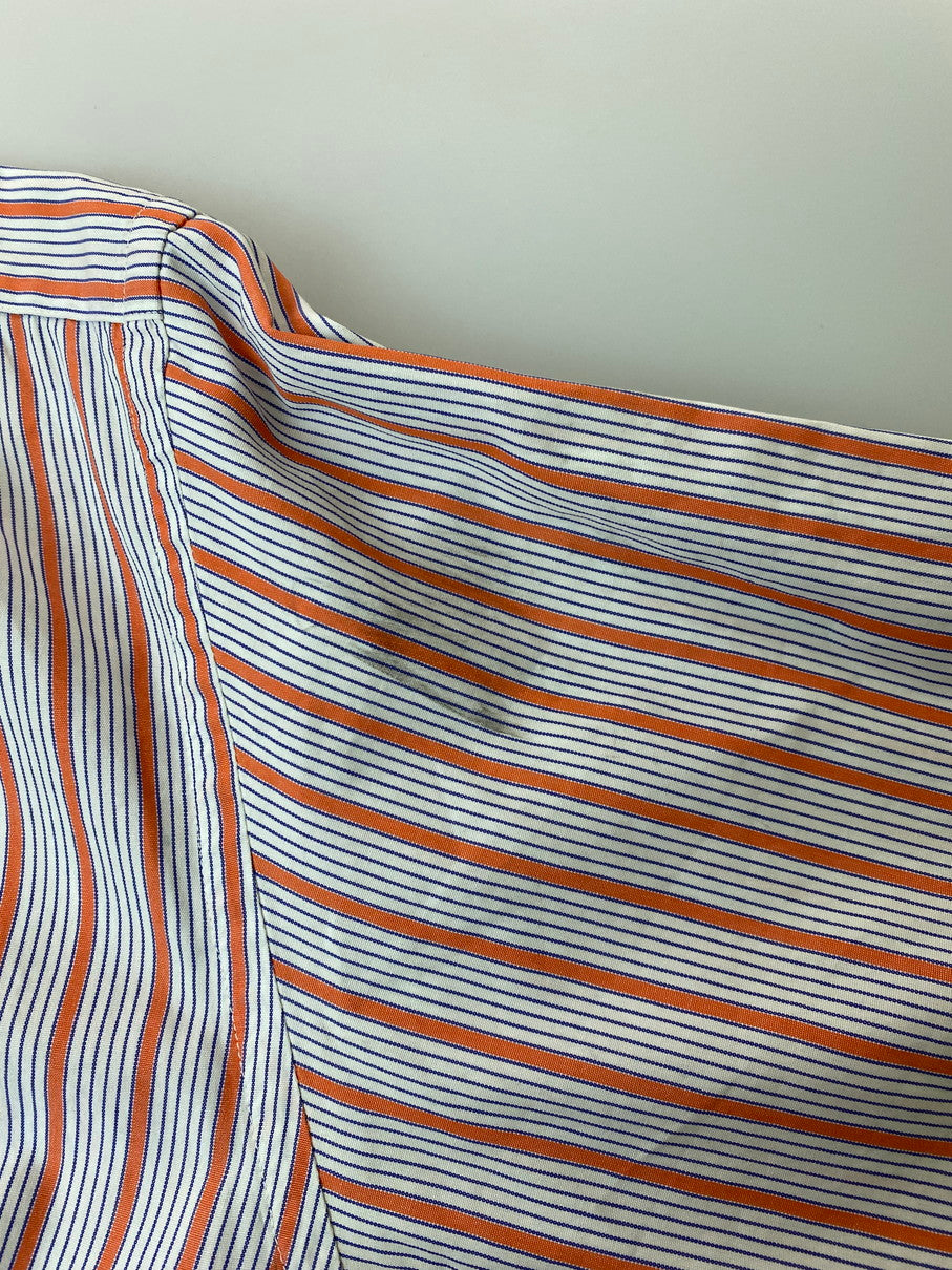 【現状渡し品】【メンズ】 HERMES エルメス 70-80S STRIPE L S SHIRT ストライプシャツ トップス 141-251102-zi-09-min サイズ：38 万代Net店